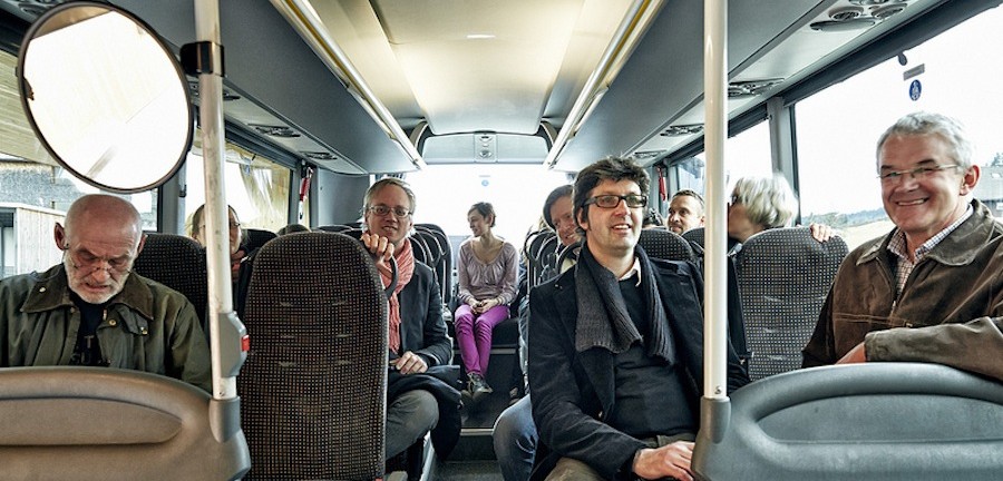 The Architects on board - © BUS:STOP Krumbach, Photo by Adolf Bereuter