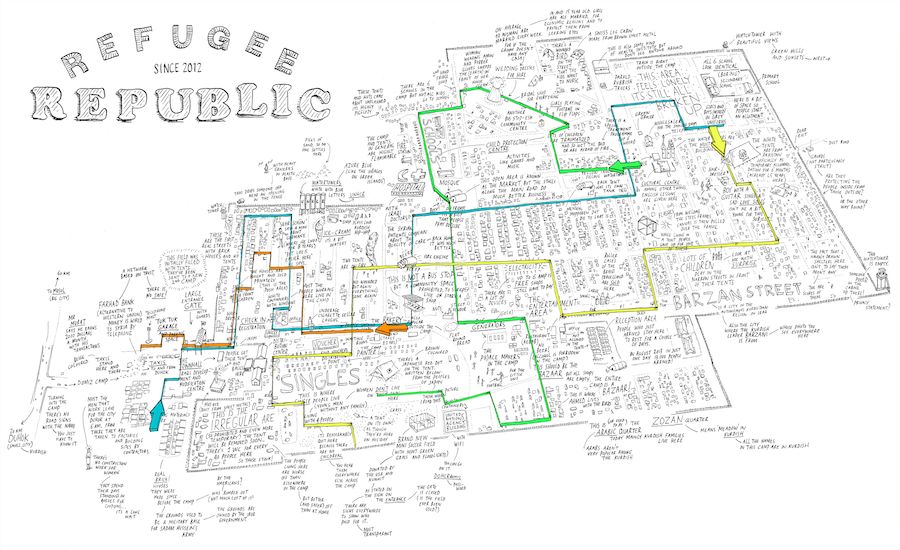 Refugee Republic - Photo: courtesy of Submarine Channel. Click on the map to start the tour.