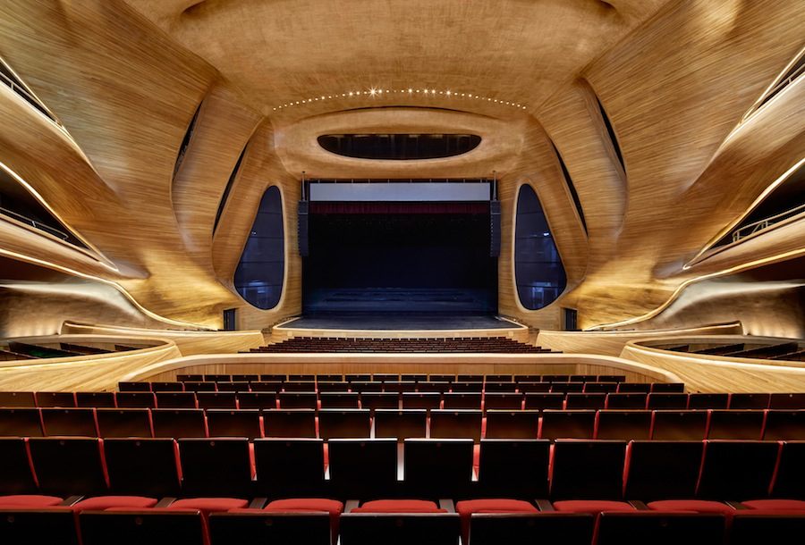 View of the grand theater’s main stage and the proscenium - Photo by Hufton+Crow.