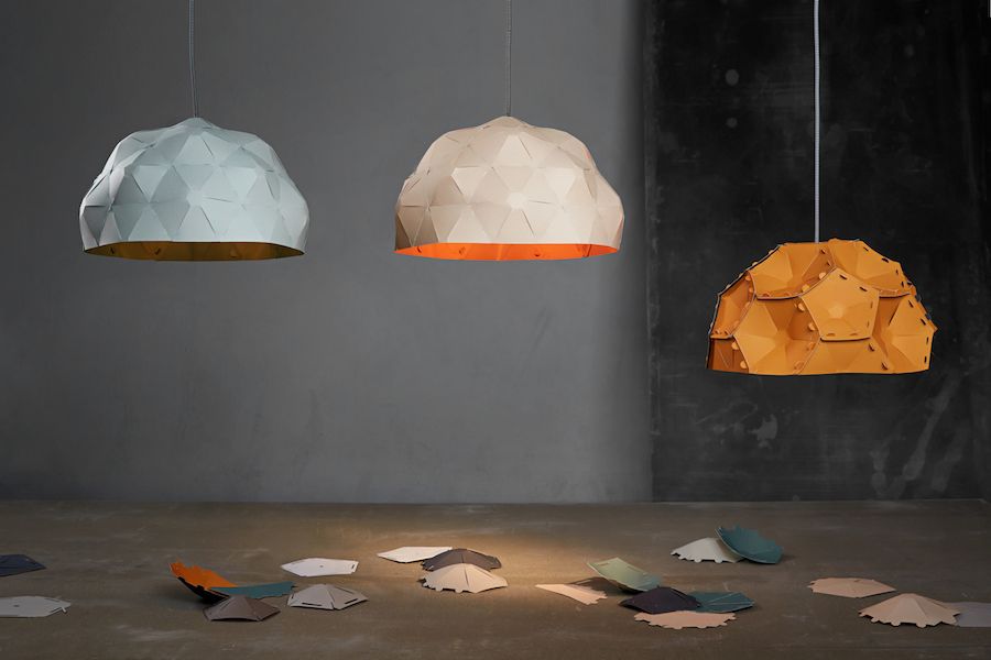 Børk: Krafla paper lamp - Photo by Axel Sigur+¦arson.