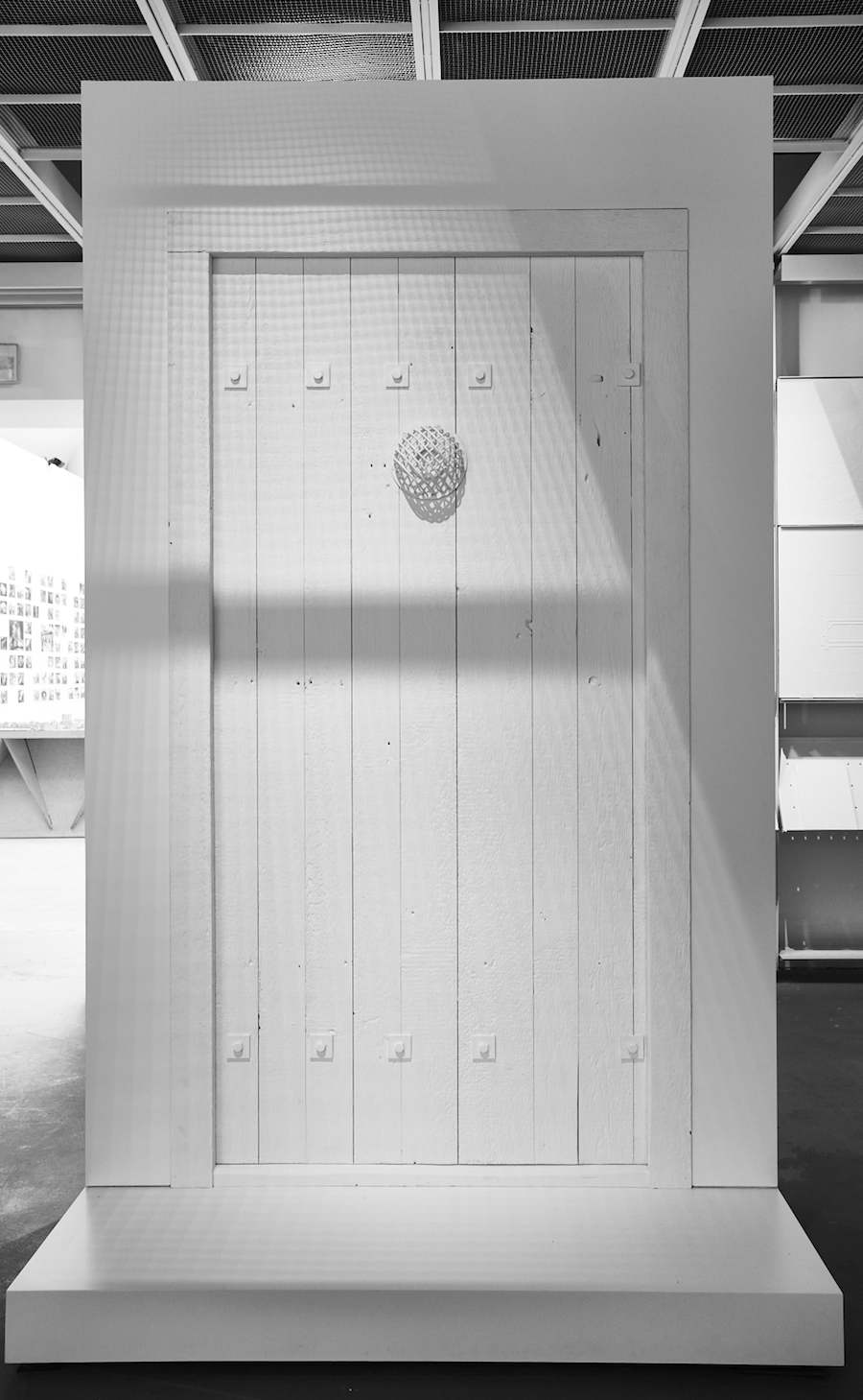Model of the victim side of gastight door in The Evidence Room. Photo by Fred Hunsberger.
