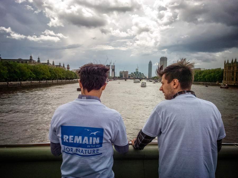 Remain campaigners on the Thames - Photo by Garry Knight