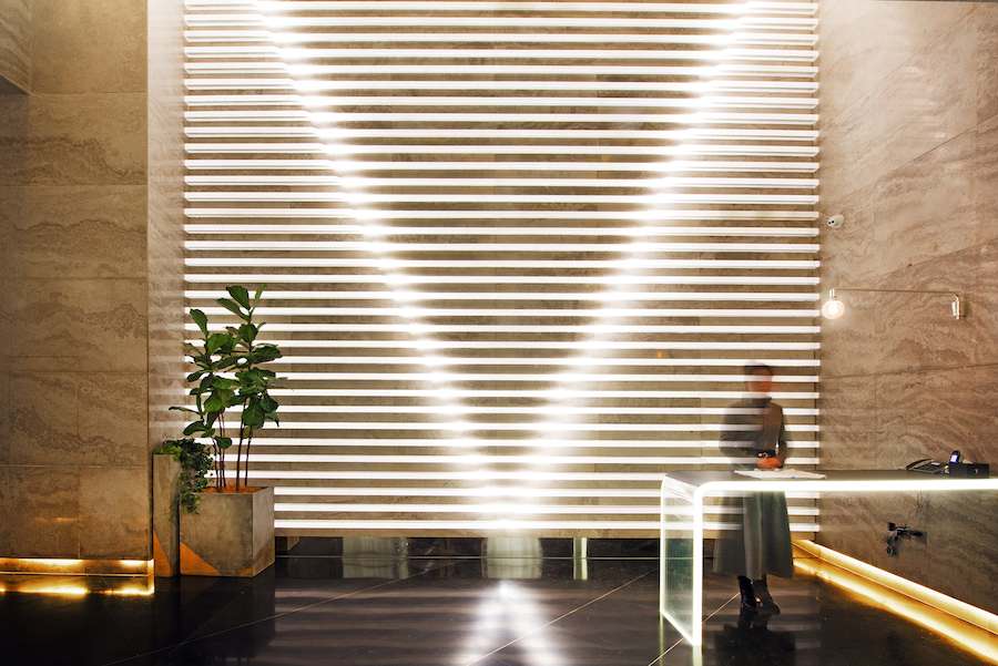 V+ Lounge by LYCS Architecture, 03_1F_Main Entrance丨入口 - Photo by LYCS Architecture