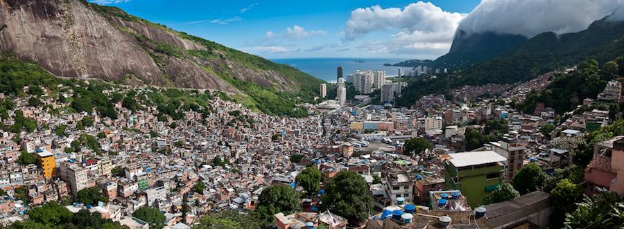 View on Copacabana from the favela - Photo by Michael Sharman Flickr CC