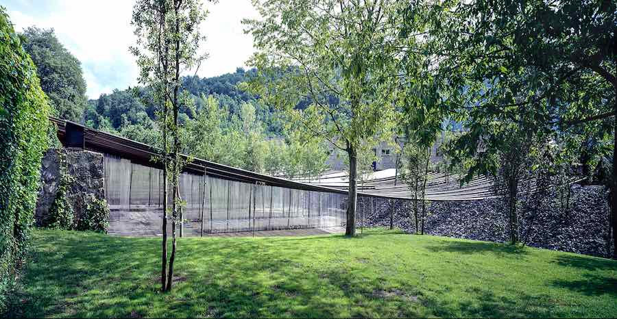 RCR Arquitectes: Les Cols Restaurant Marquee 2011 Olot, Girona, Spain - Photo by Hisao Suzuki.