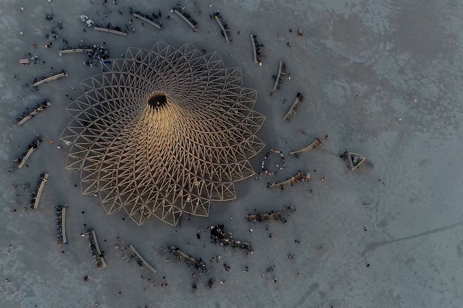 Frame from 'Burning Man 2018' video by Phil of Drones.