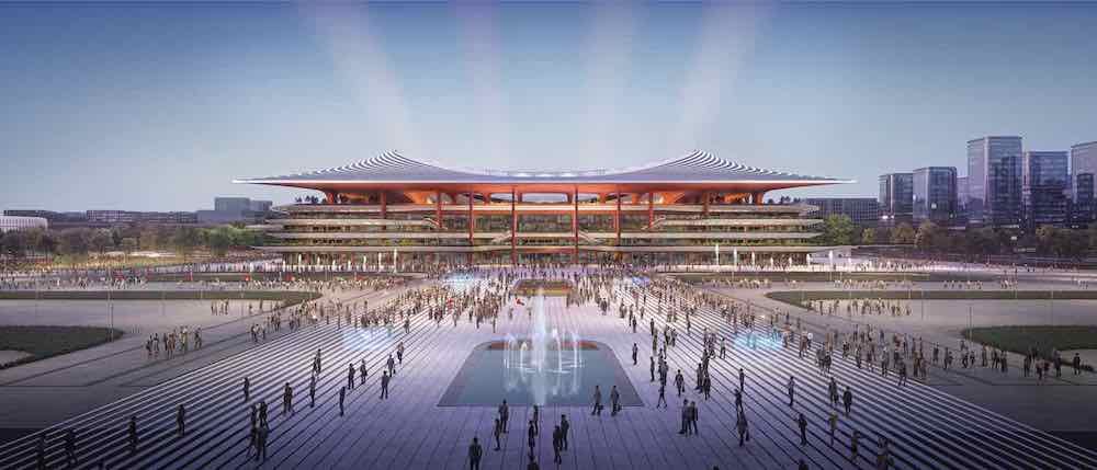 Zaha Hadid Architects's Xi’an International Football Centre - Image by Zaha Hadid Architects.
