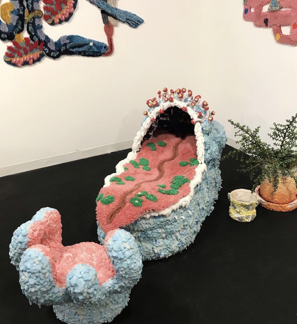 GORGON chaise lounge by Nick Weddel x Jason Jacque Gallery - Photo via IG by @nicks_ceramics.