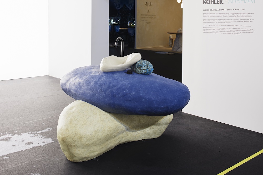 Stone Flow by Kohler and Daniel Arsham at Design Miami 2021 - Photo by James Harris.