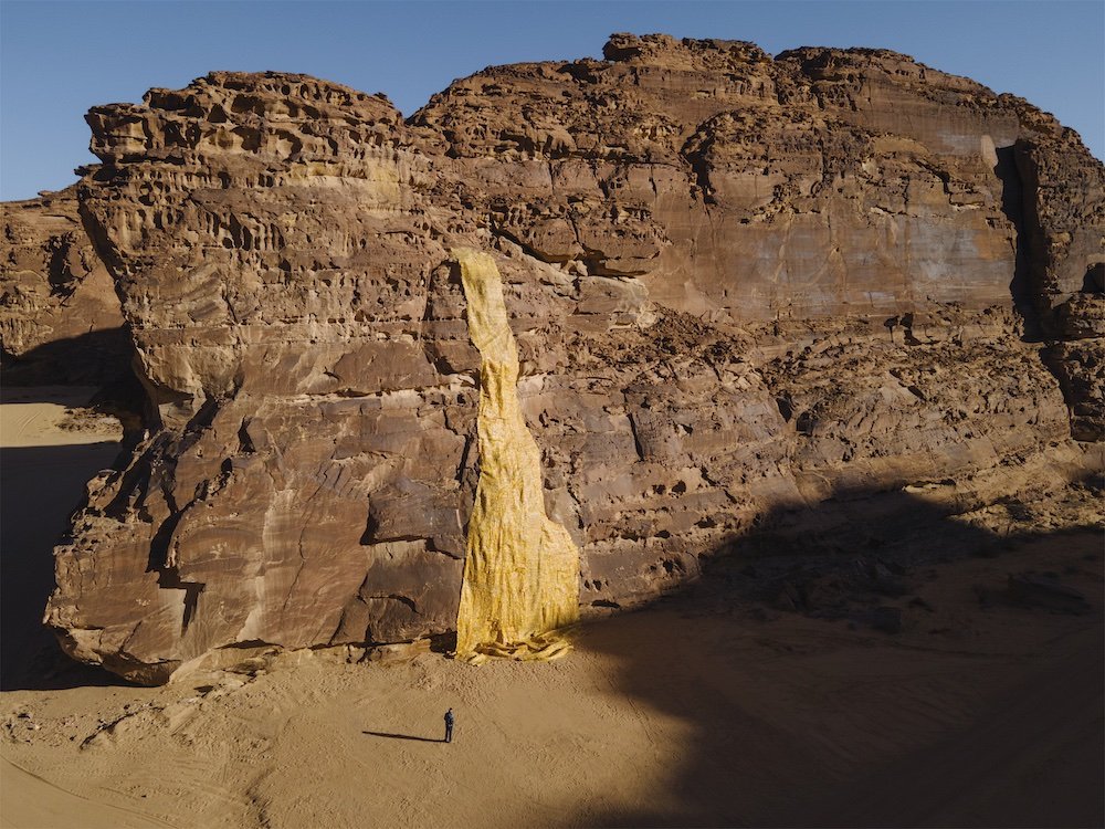 Serge Attukwei Clottey's installation @ Desert X AlUla 2022, photo by Lance Gerber.