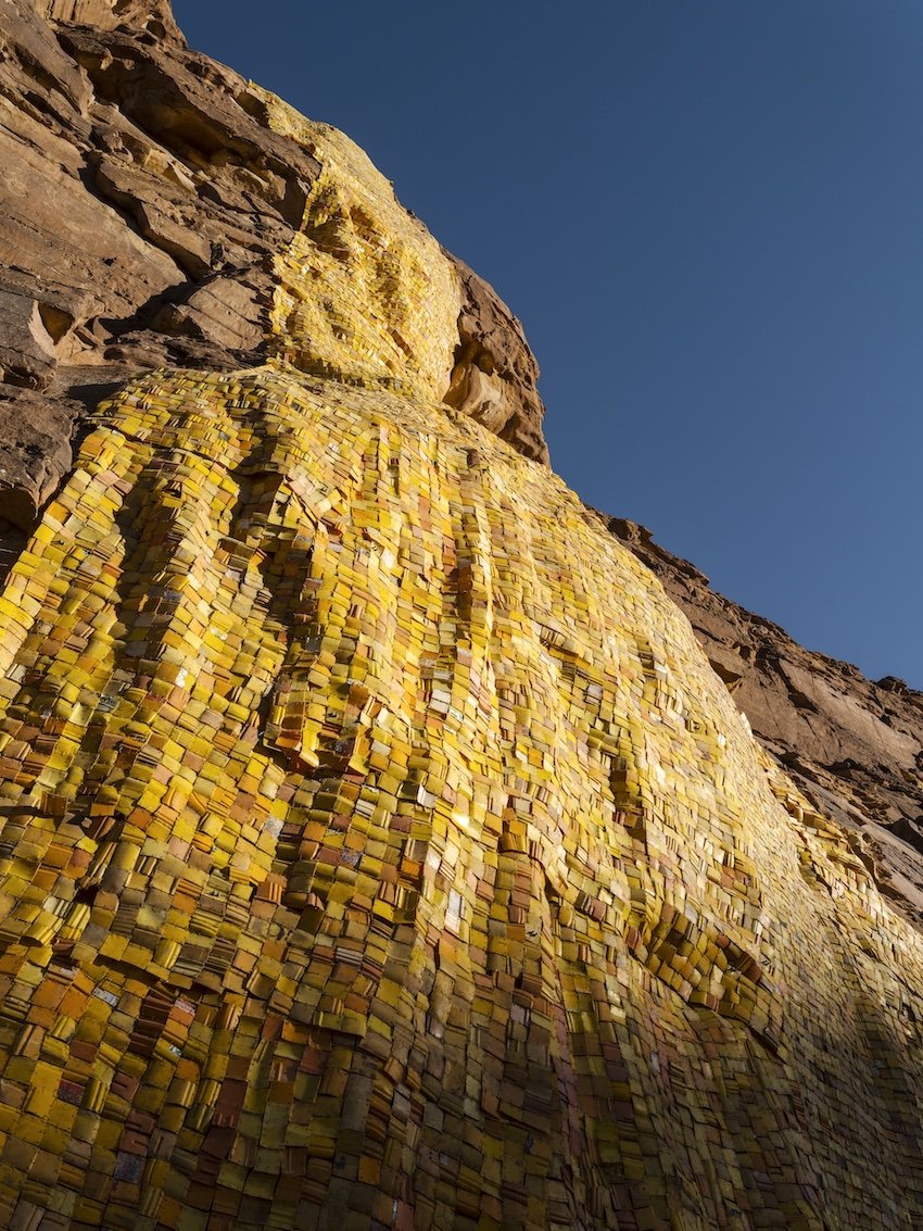 Serge Attukwei Clottey's installation @ Desert X AlUla 2022, photo by Lance Gerber.