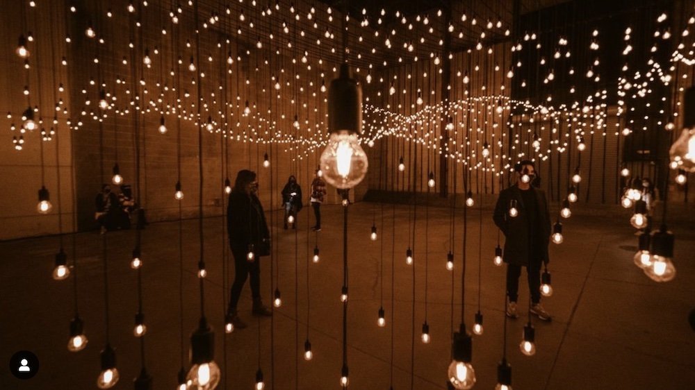 Pulse Topology by Rafael Lozano-Hemmer x Superblue at Design Miami Basel - Photo via IG by @superblue.art.