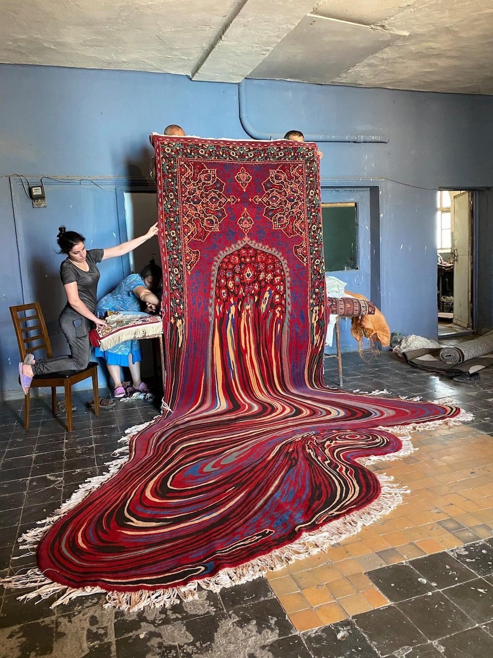 Doubts carpet by Faig Ahmed - Courtesy of Faig Ahmed.