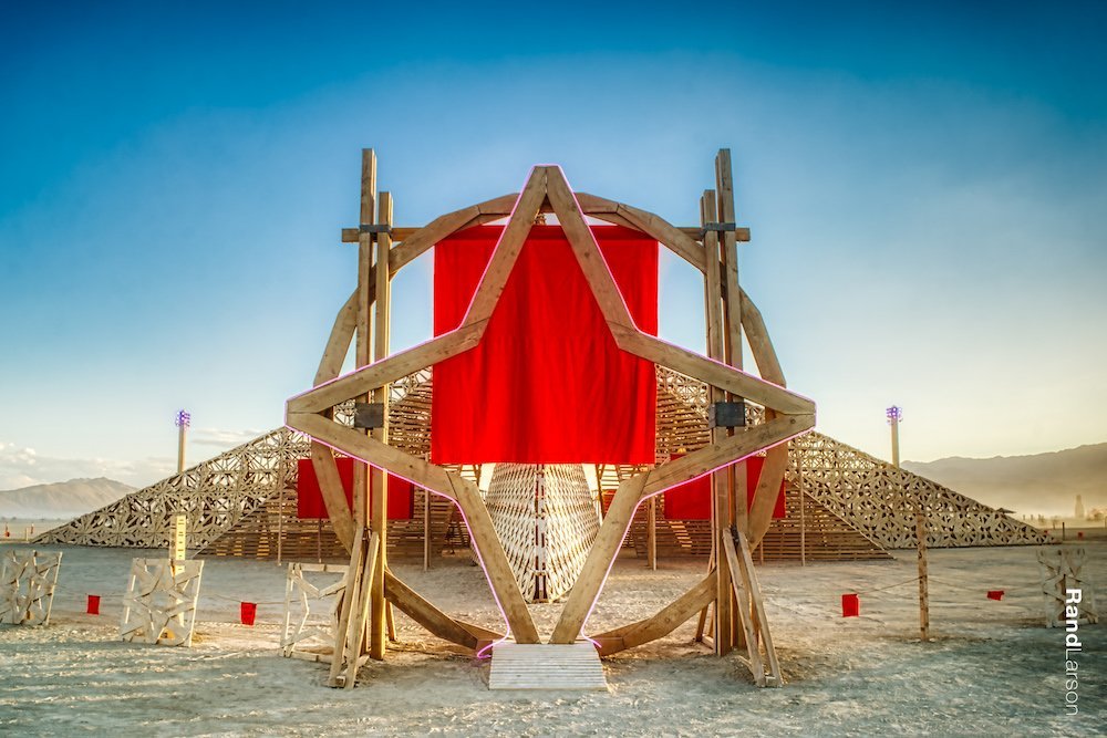 Burning Man 2022, Empyrean Temple by Laurence Renzo Verbeck - Photo by Rand Larson.