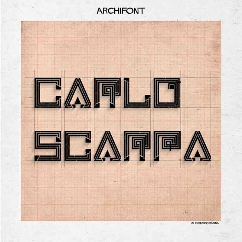 Archifont series by Federico Babina - Carlo Scarpa.