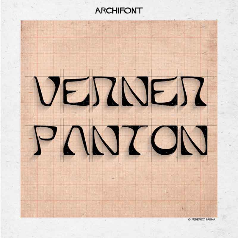 Archifont series by Federico Babina - Verner Panton.