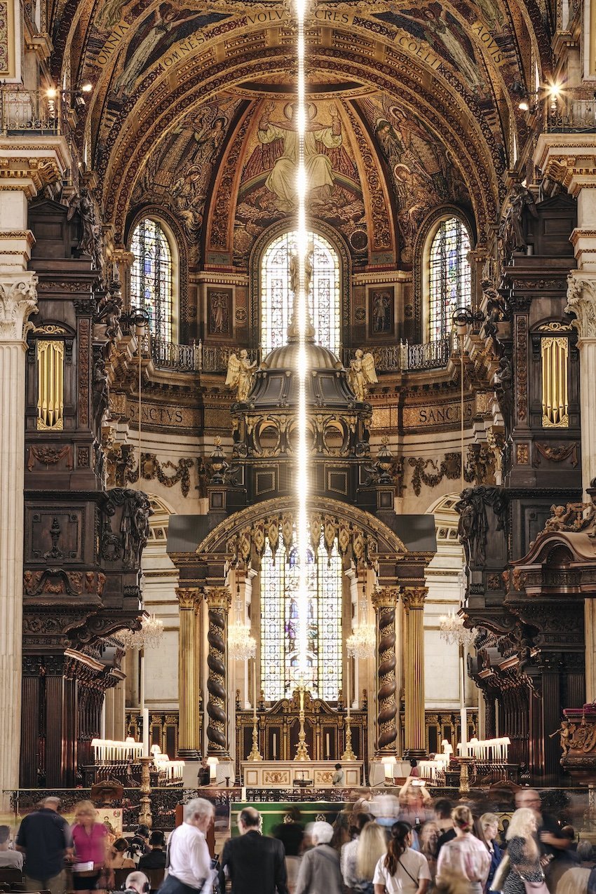 Aura by Pablo Valbuena at St Paul's Cathedral @ London Design Festival 2023 - Photo by Ed Reeve, courtesy of LDF.