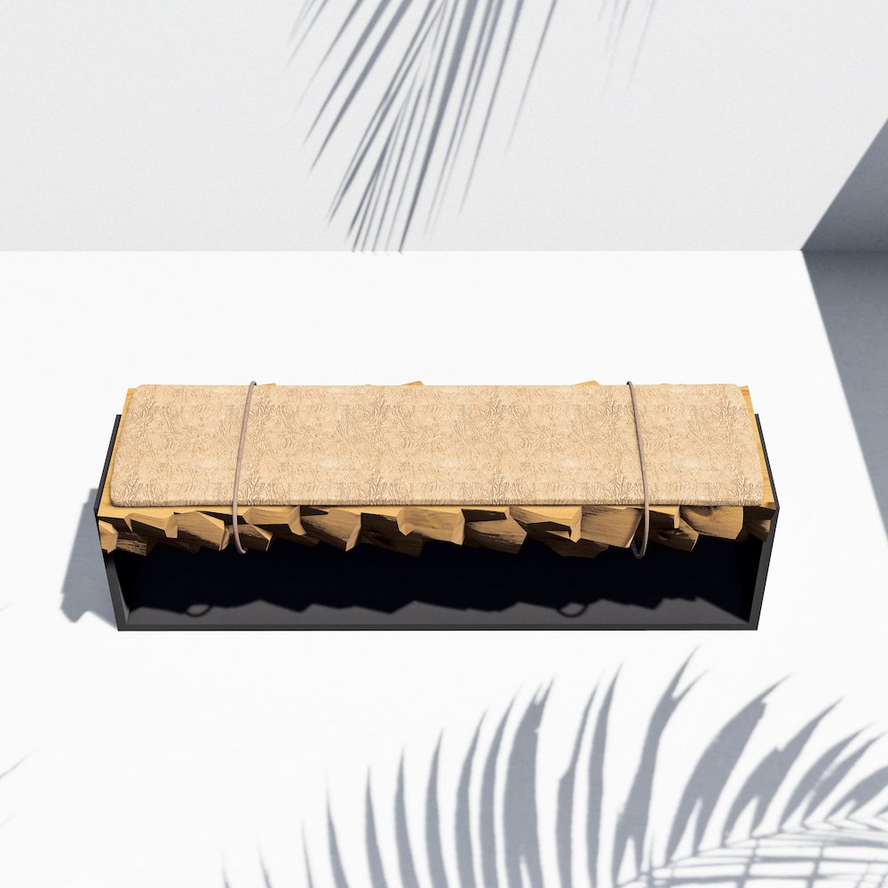 'Palm Repose' bench by Majid Al Bastaki - Courtesy of Dubai Design Week 2023.
