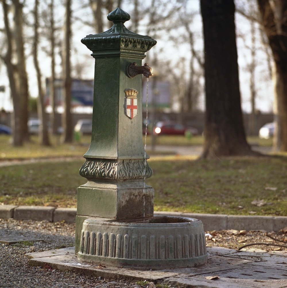 Drago Verde, Milan's public fountains - Photo via WikiMedia Milan, Creative Commons.