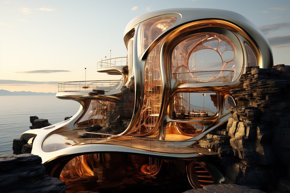 Home Sound. Trumpet-inspired AI home by Marcus Byrne - Image by Marcus Byrne.