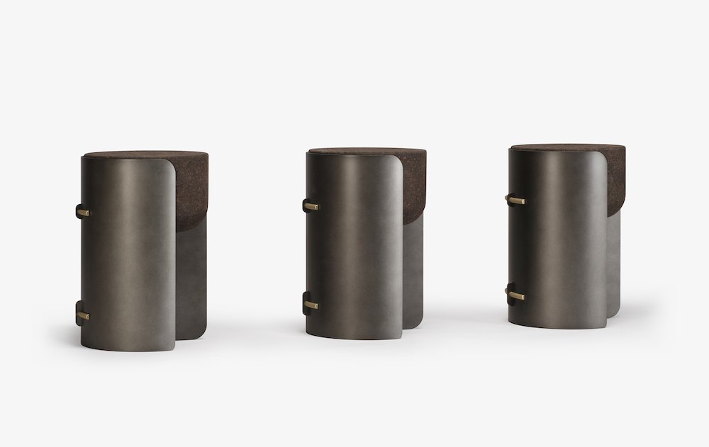 Bolota seats and tables by Skram Furniture - Courtesy of Skram Furniture.