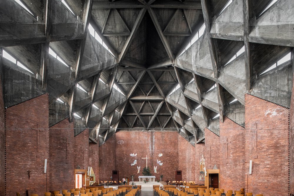Jesus the Redeemer Church by Nicola Mosso, Leonardo Mosso and Livio Norzi in Turin, 1954-1957 - Photo by Stefano Perego.