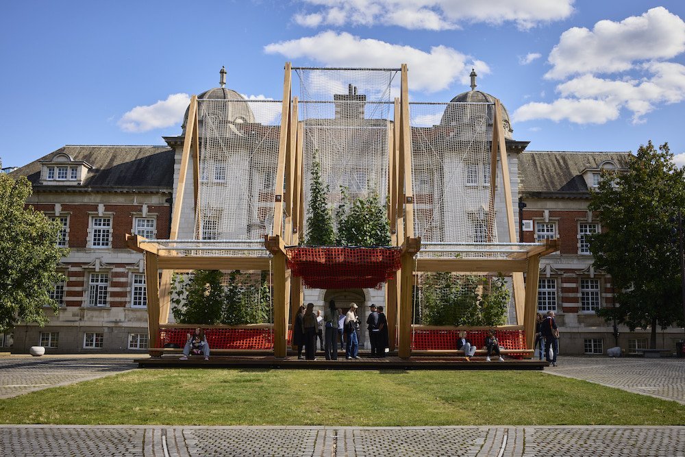 Vert Pavilion by Diez Office, the American Hardwood Export Council and OMCºC at London Design Festival 2024 - Photo by Petr Krejci, courtesy of AHEC.