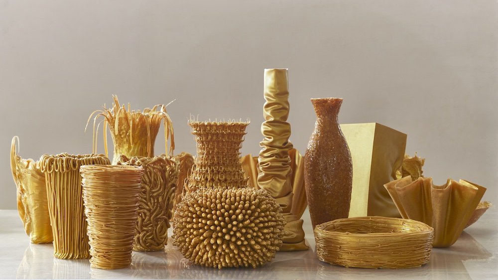'Tavolo di P.' vessels by Alessandro Ciffo x Rossana Orlandi Gallery - Photo by Silvia Sirpresi, courtesy of RO Gallery.