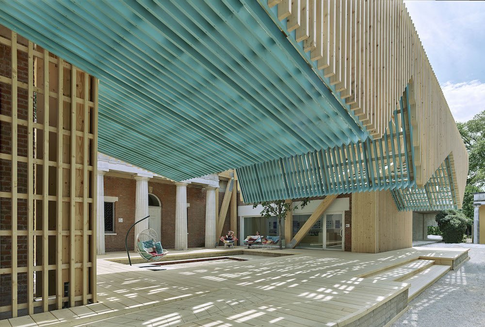 'Porch - An Architecture of Generosity.' US Pavilion at the 2025 Venice Architecture Biennale - Photo by ©Tim Hursley.