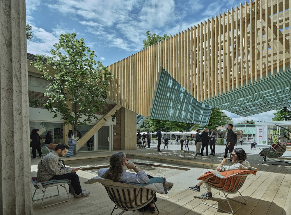 'Porch - An Architecture of Generosity.' US Pavilion at the 2025 Venice Architecture Biennale - Photo by ©Tim Hursley.