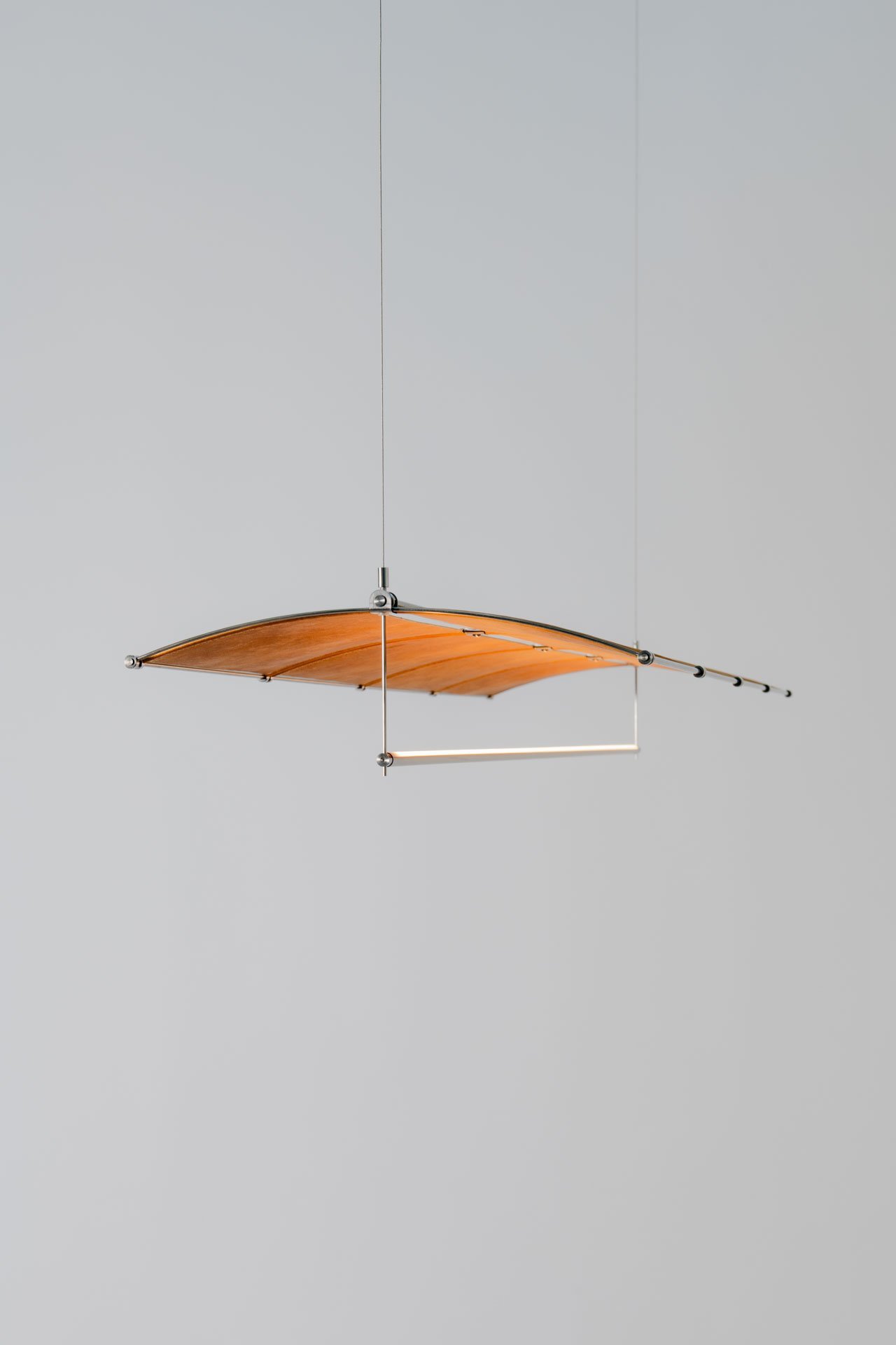 Reishi in The Nordic Light. Arbor supsension light by Fredrik Gustav for MycoWorks - Photo by Armin Tehrani.