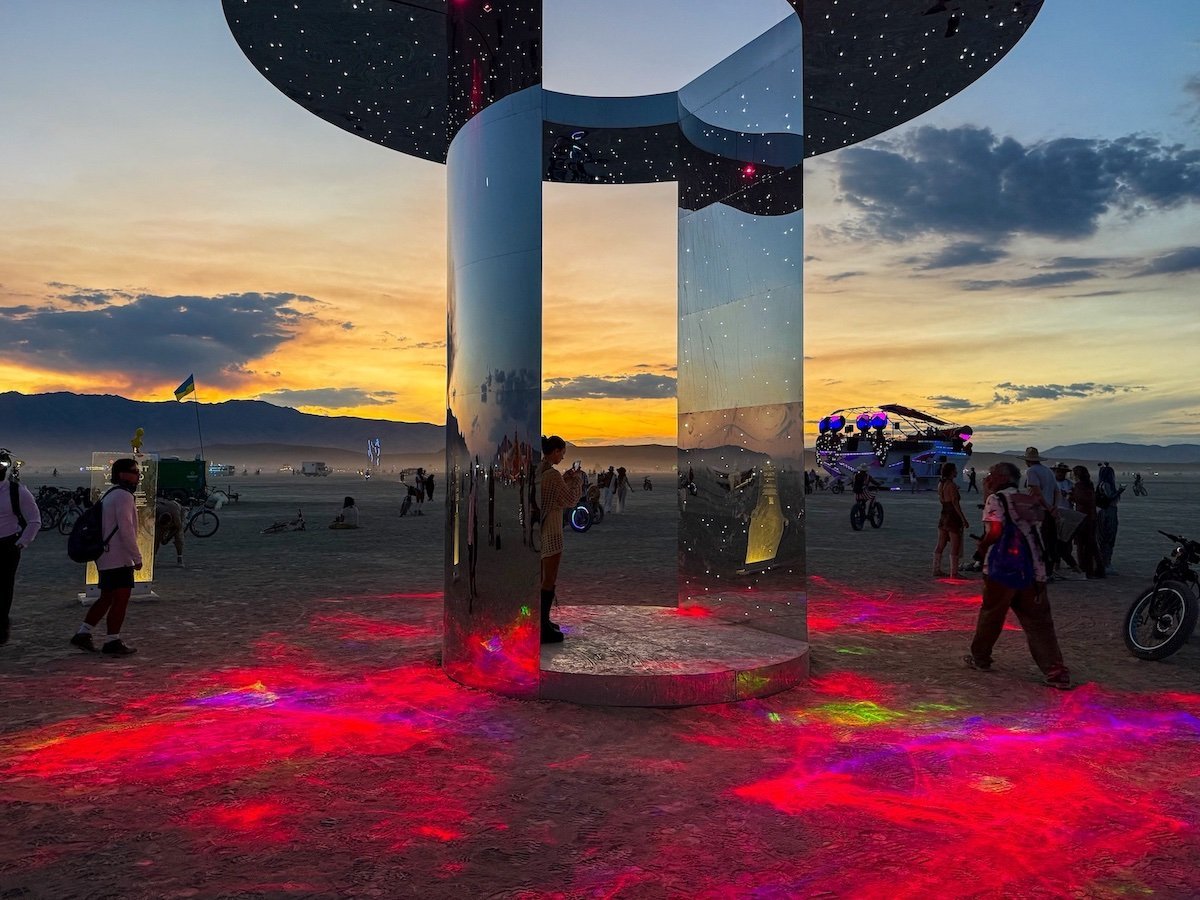 Point of Unity by Mykola Kabluka at Burning Man 2025 - Photo by Mykola Kabluka, courtesy of the artist.