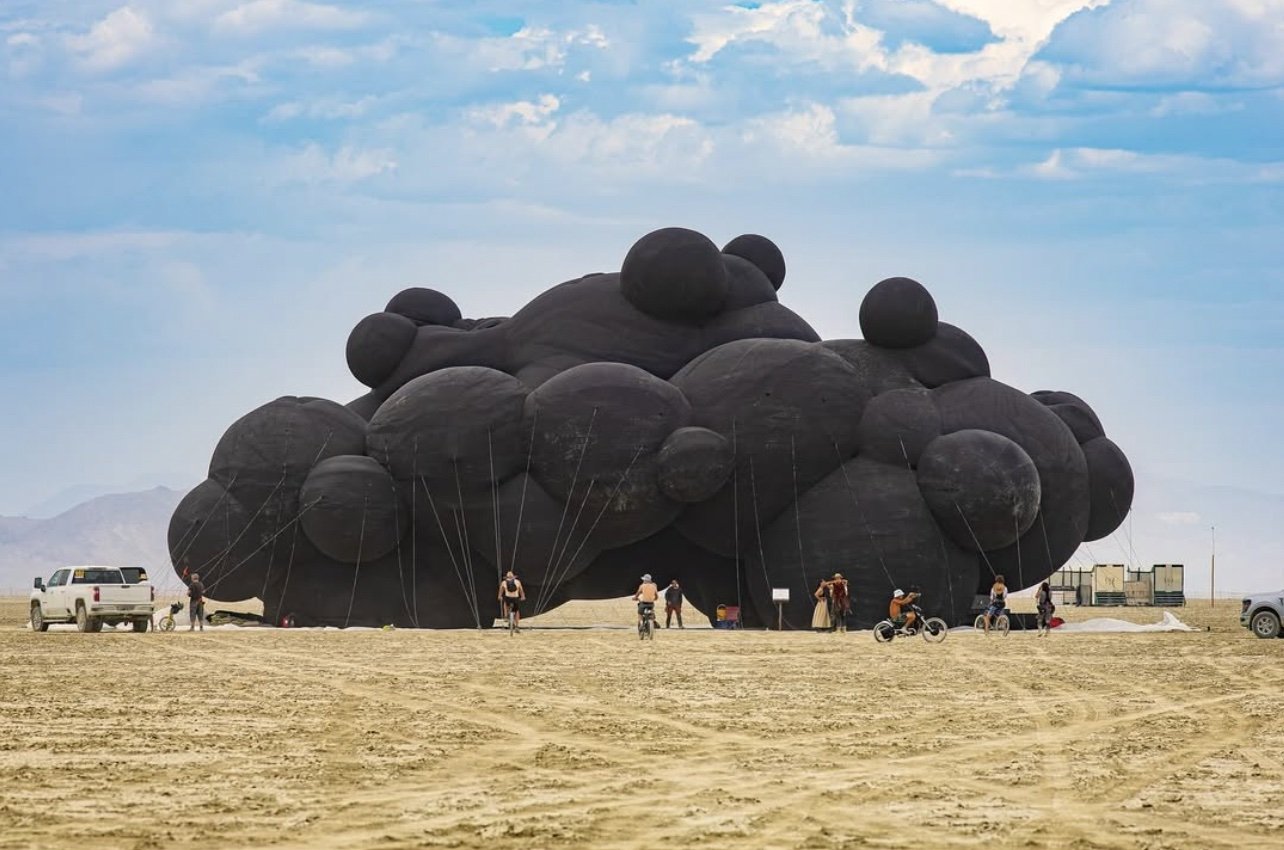 Black Cloud by the Ukrainian ART Group - Photo via IG, follow @redpilotphotography