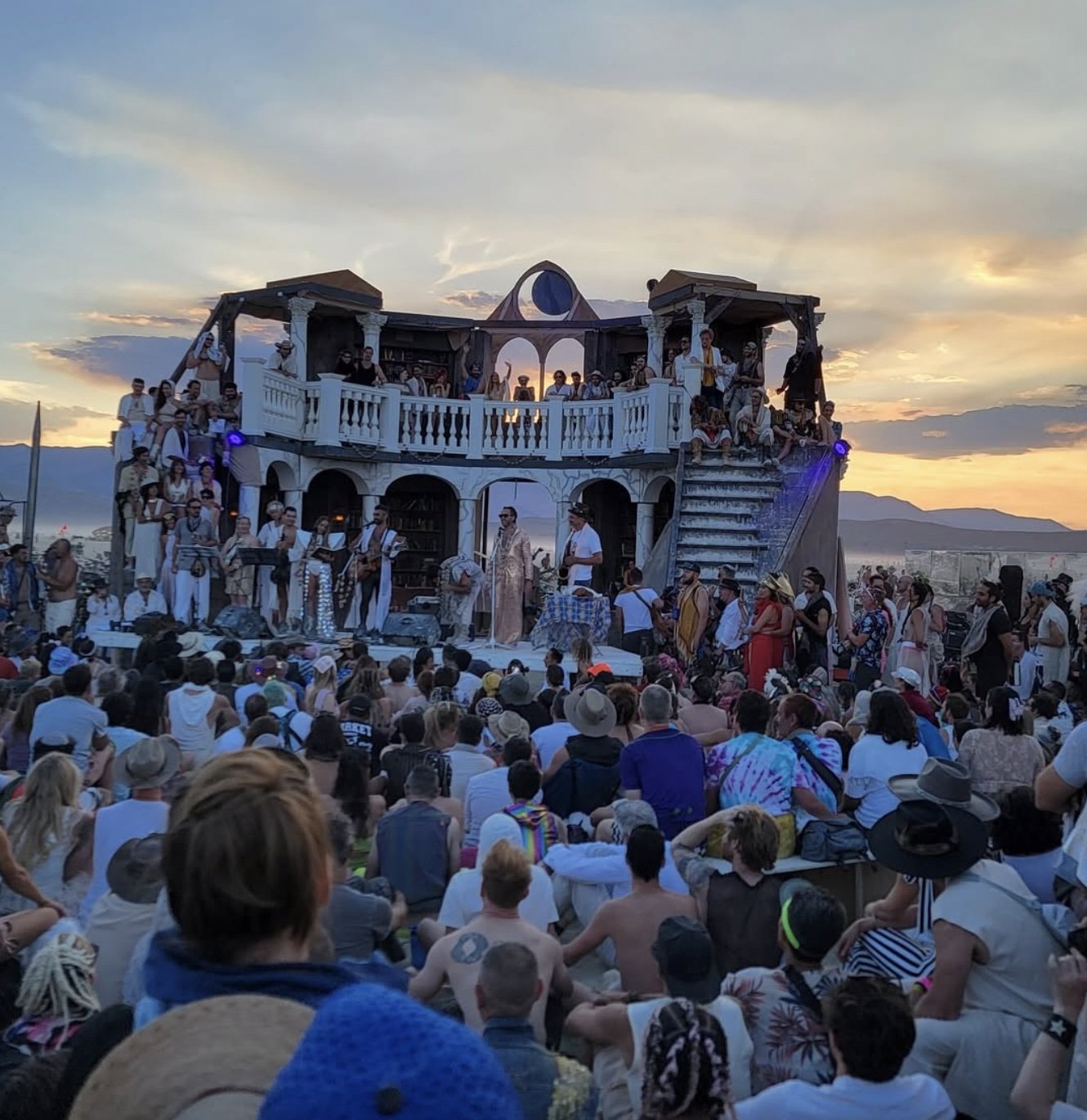 The Moonlight Library by The Moonlight Collective at Burning Man 2025 - Phot via IG, follow @the.moonlight.collective
