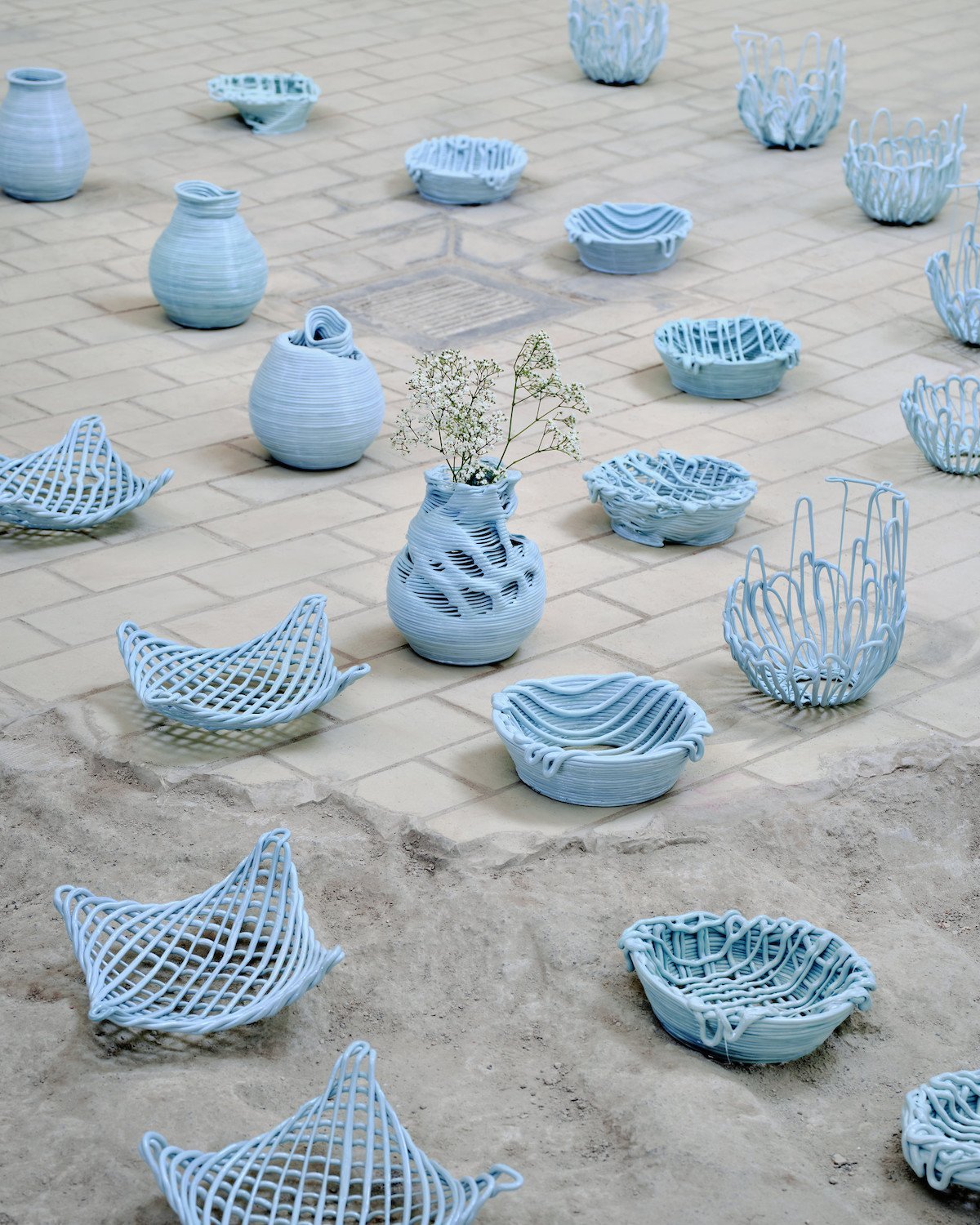 Layered Lines by Anika Greyling at Design Eindhoven Graduation Show 2025 - Photo by Ronald Smits
