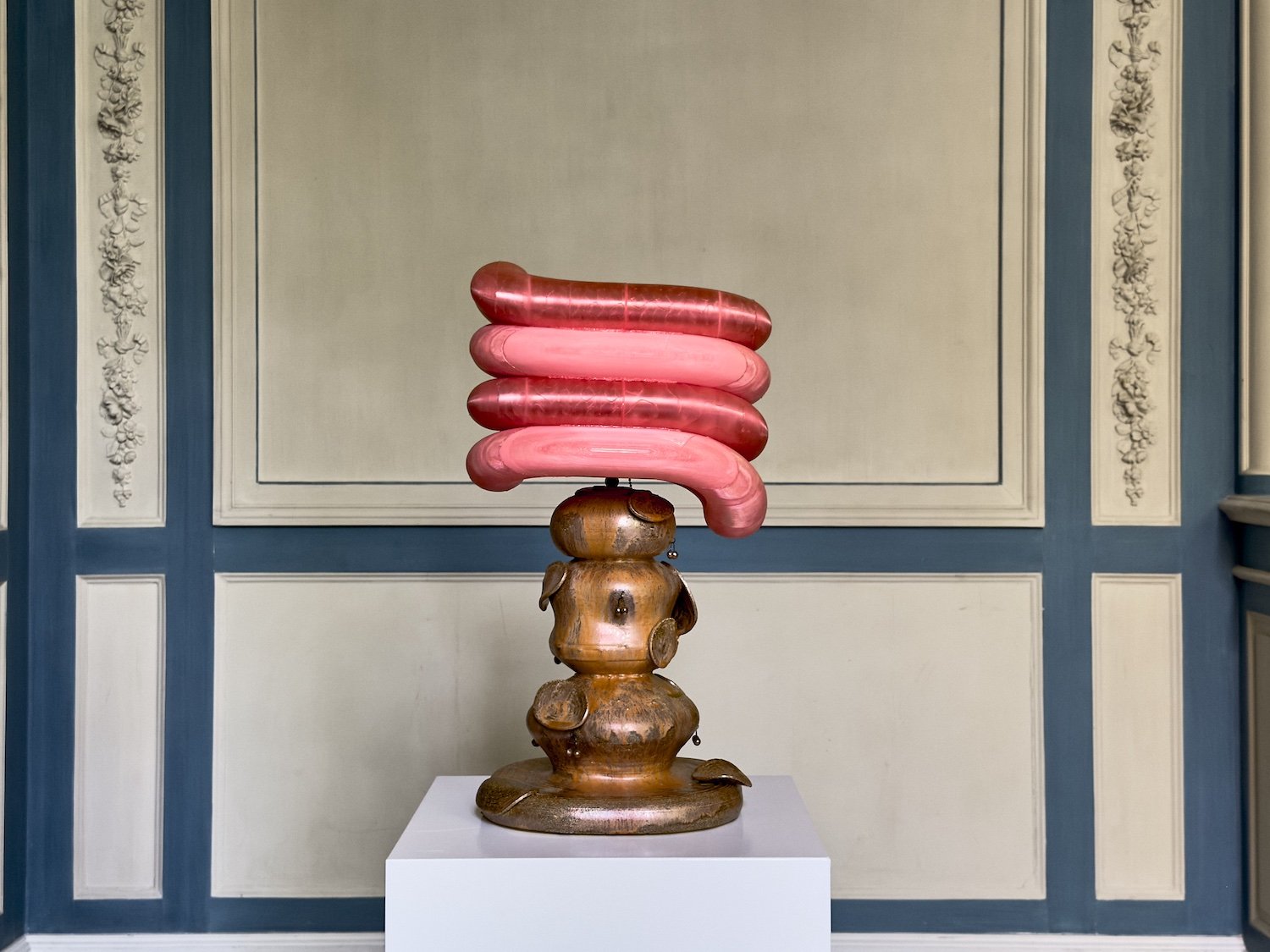 Table Lamp in Cherry Blossoms and Himalayan Salt by Jolie Ngo at Designers of Tomorrow - Photo by Elodie Croquet, courtesy of Design Miami Paris.