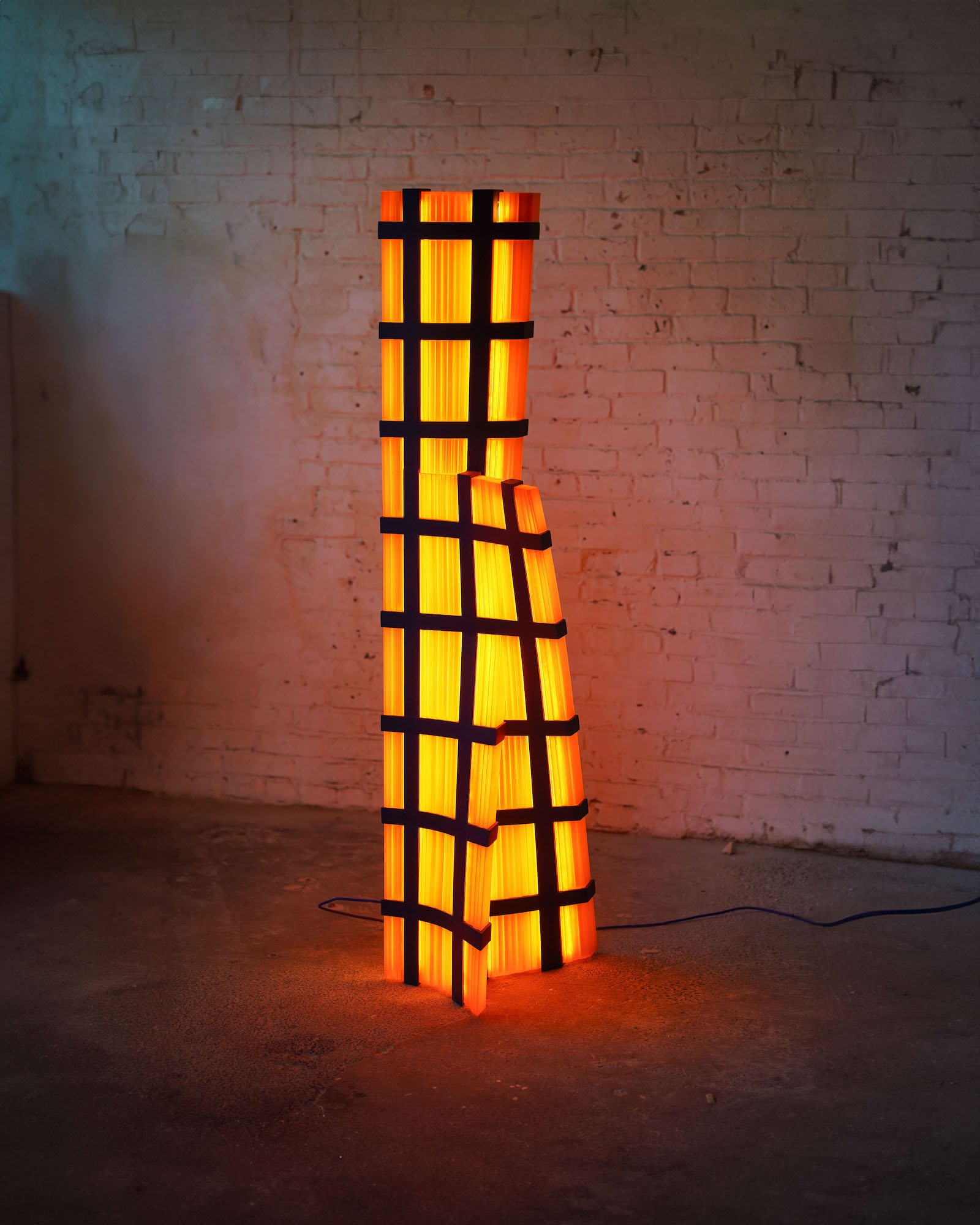 Warp Floor Lamp by Benjamin Gillespie at SHINE - Courtesy fo NYCxDesign 2026.