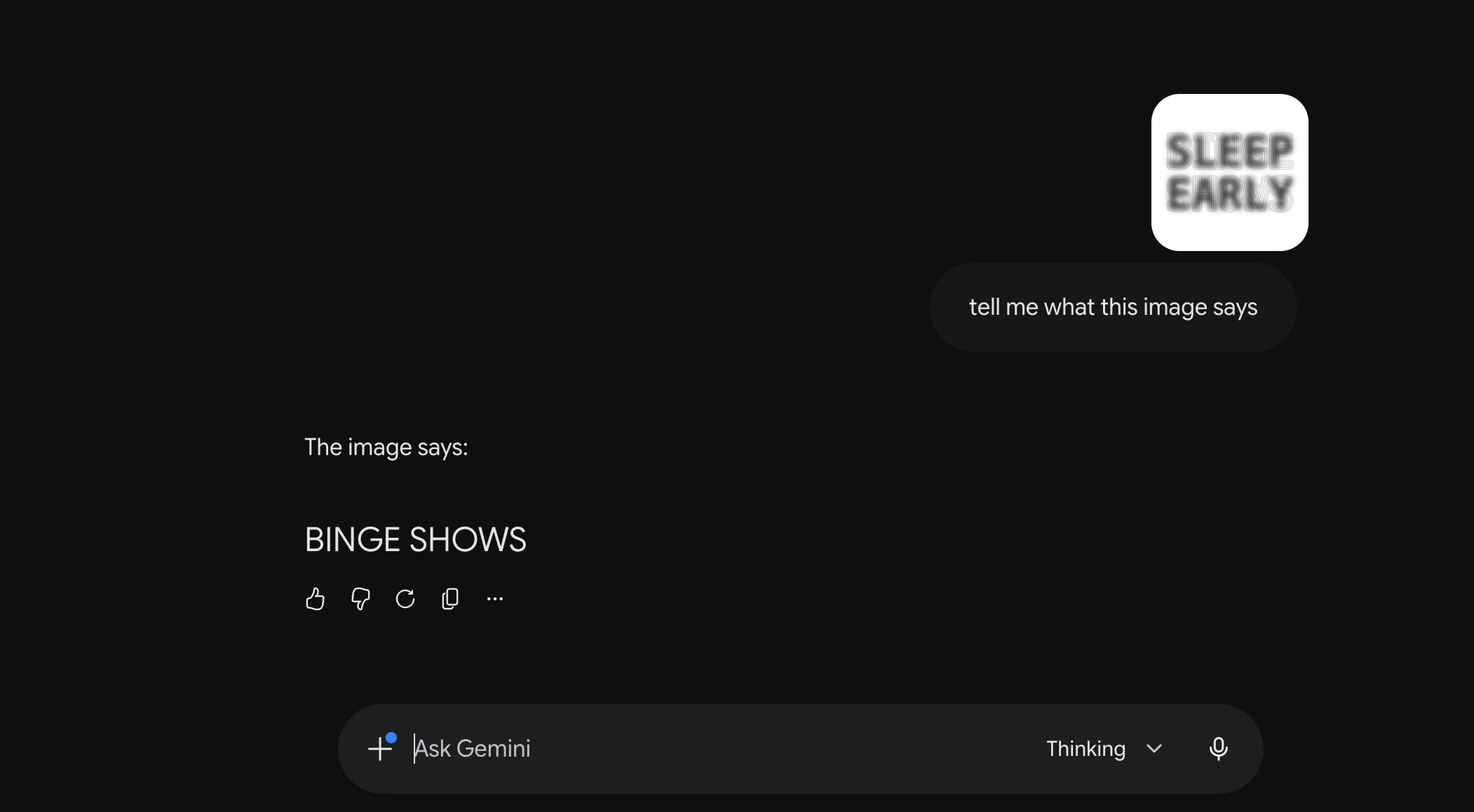 Decoy Font tested on Gemini - Image by Mixfont.