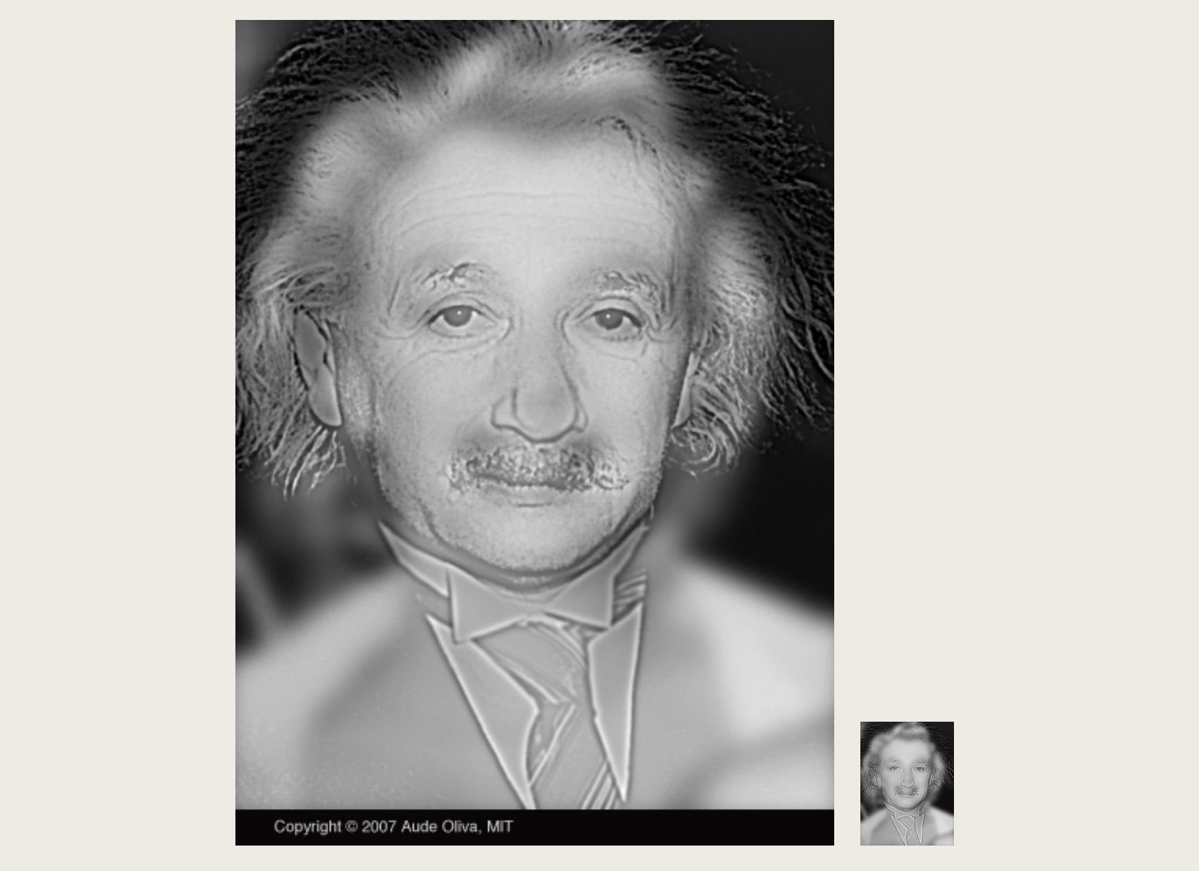 The famous hybrid image of Albert Einstein and Marilyn Monroe - Courtesy of Mixfont.