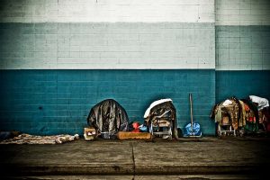LA Homeless "designless" setting.