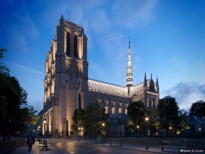 Notre-Dame de Paris new roof and spire envisioned by Miysis studio - Image by Miysis studio.