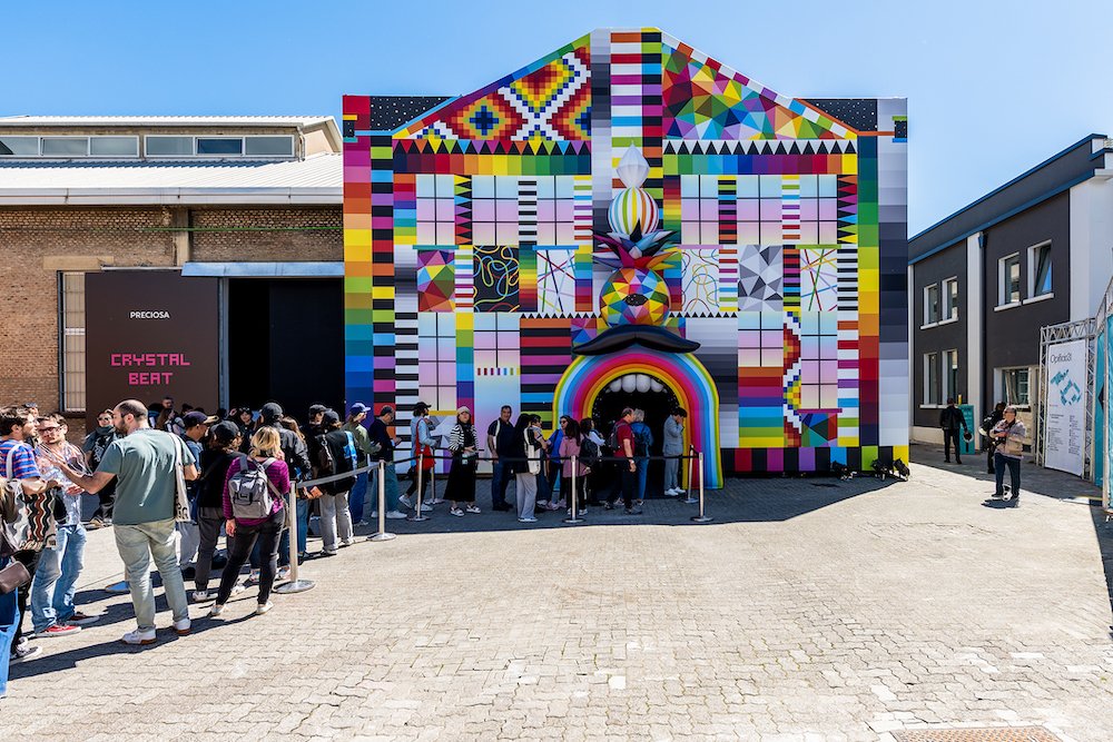 Okuda San Miguel x NOROO Group, installation at Tortona Rocks 2024 - Courtesy of NOROO Group.