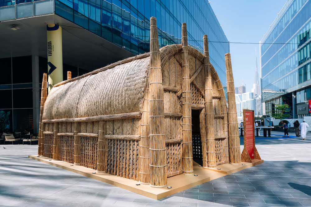 ABWAB 2024. 'A Present: Absent Mudhif' installation by Ola Saad Znad - Courtesy of Dubai Design Week.