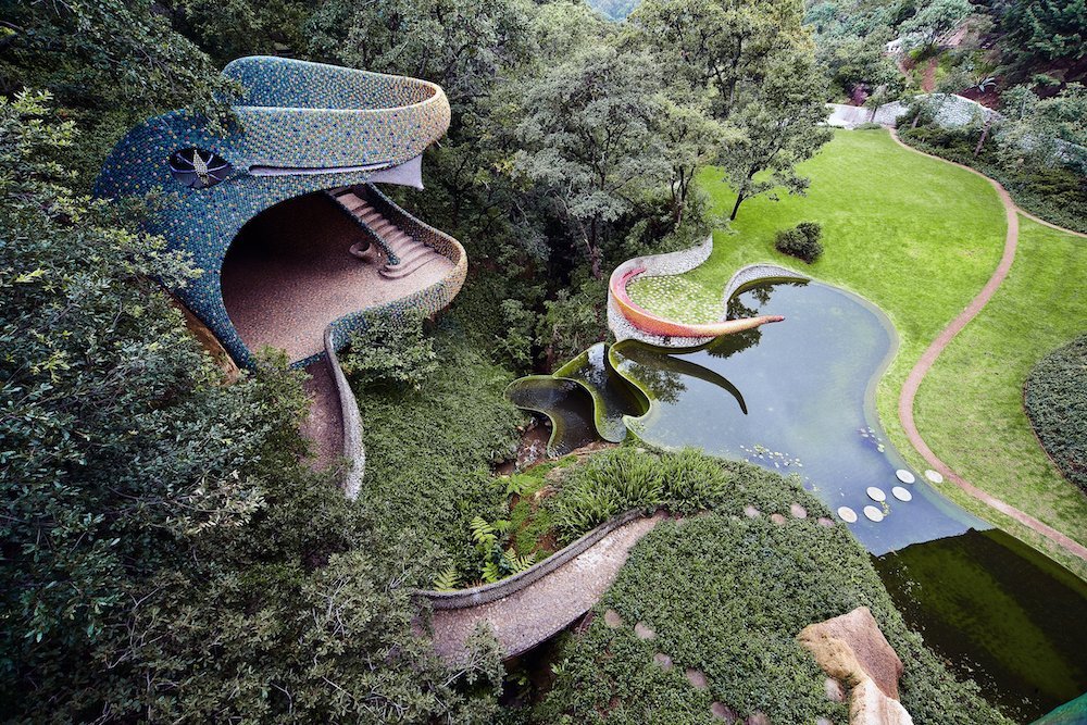 Quetzalcoatl's Nest by Javier Senosiain - Photo via AirBnB.