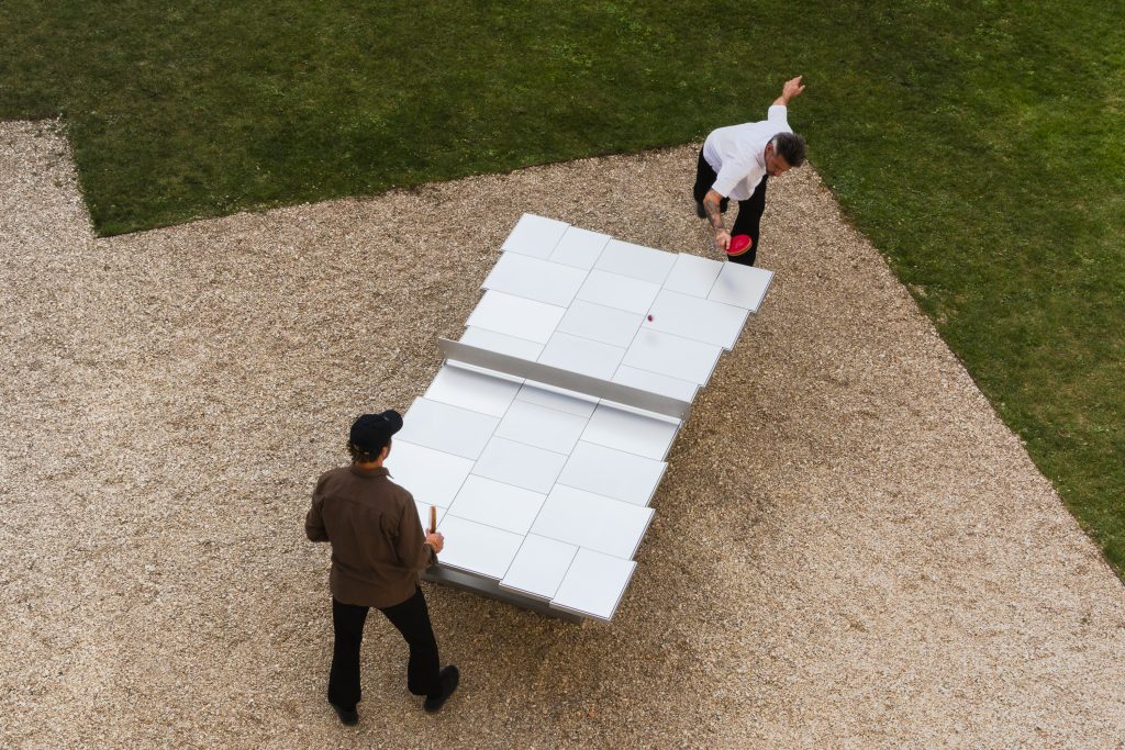 Resonating Ping Pong Table by James de Wulf - Photo by Nicky Roding, ©James DeWulf2025.