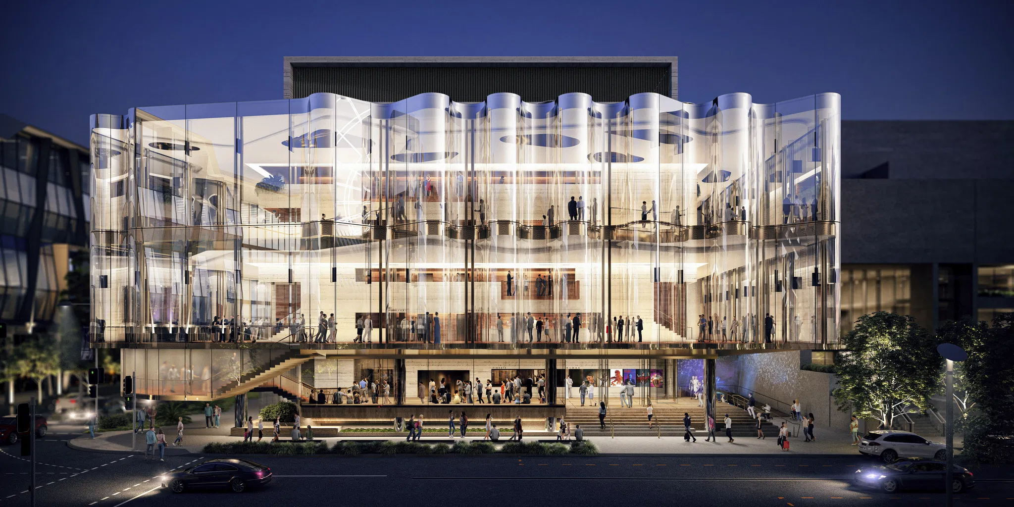 Brisbane Glasshouse Theatre by Snøhetta and Blight Rayner Architecture - Courtesy of Snøhetta.