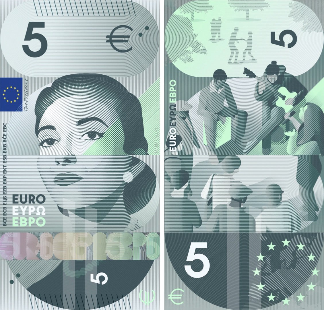 5 Euro banknote redesign by Rubio & del Amo and Cruz más Cruz - Design G - Copyright of The ECB.